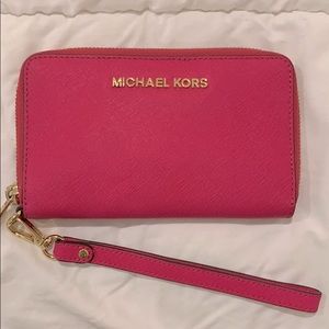 Michael Kors Hot Pink Wristlet